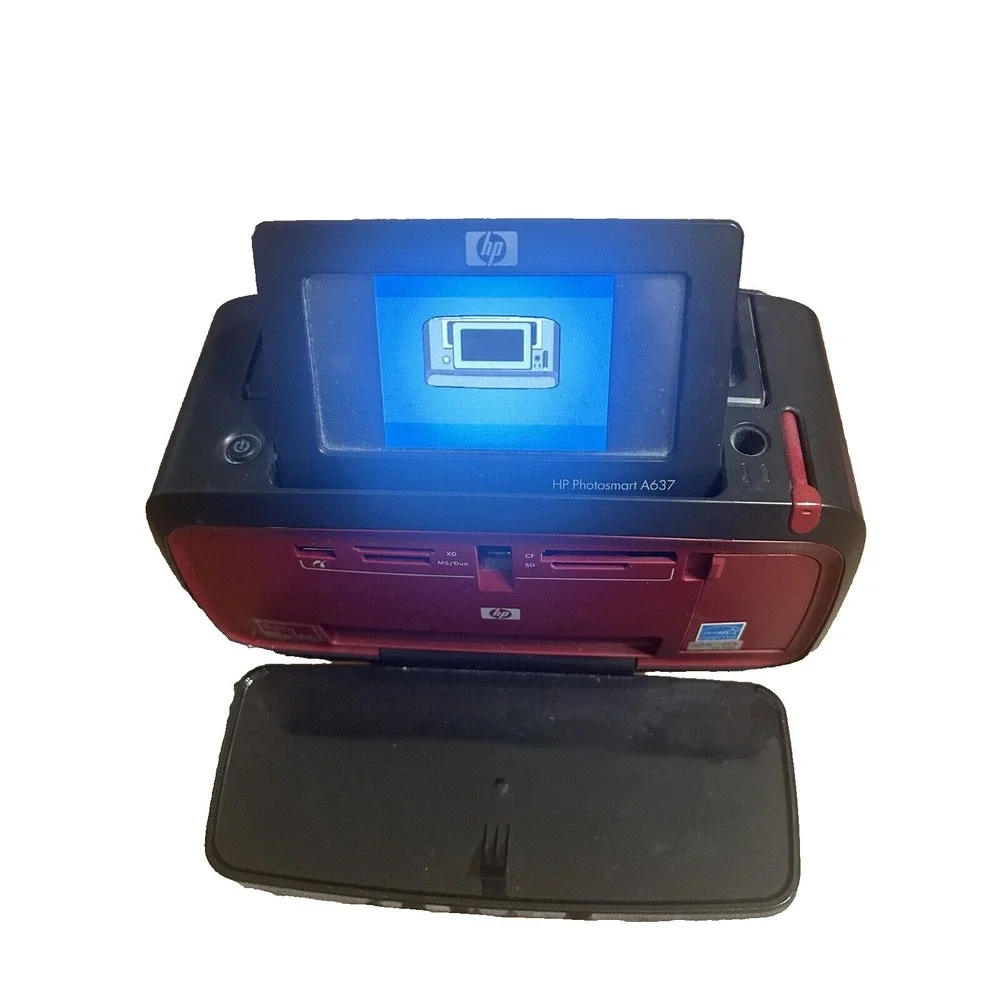 HP, Hewlett Packard Photosmart A637 Compact‎ Photo Printer (Q8638A), EUC